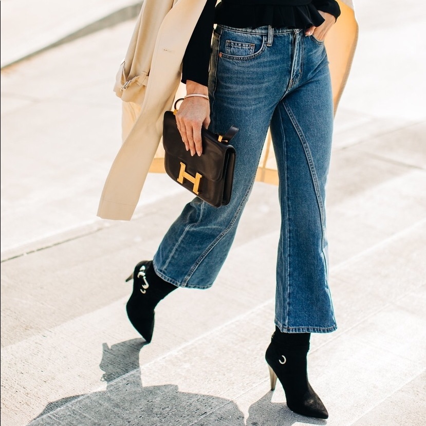 Current/Elliot The Seamed Femme Cropped Jeans